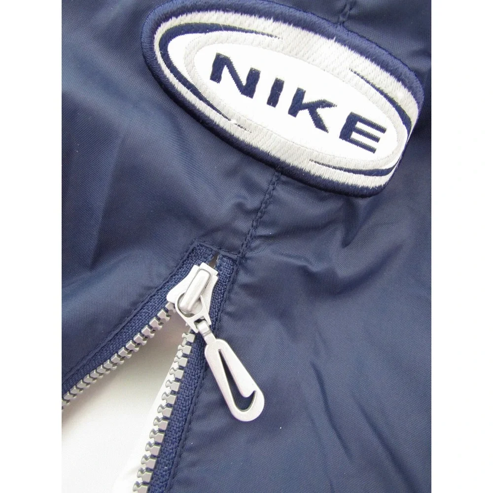 Vintage Nike Track Pants Women's Small Nylon‎ Lined Navy Zip Ankles Joggers